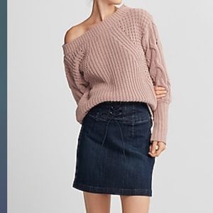 NWT Express denim corset skirt